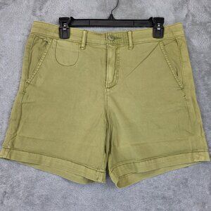Chino By Anthropologie Shorts Womens 28 Green Relaxed Chino Casual Summer
